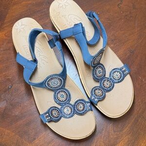 Skechers‎ Blue Beaded Sandals for Women